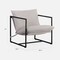 Fabric Foam Metal Square Accent Arm Chair with Removable Cushions